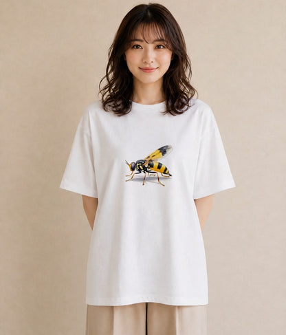 Tシャツ レディース アリ 昆虫 虫 イラスト ミニマル ルームウェア ギフト 白T YMAZO