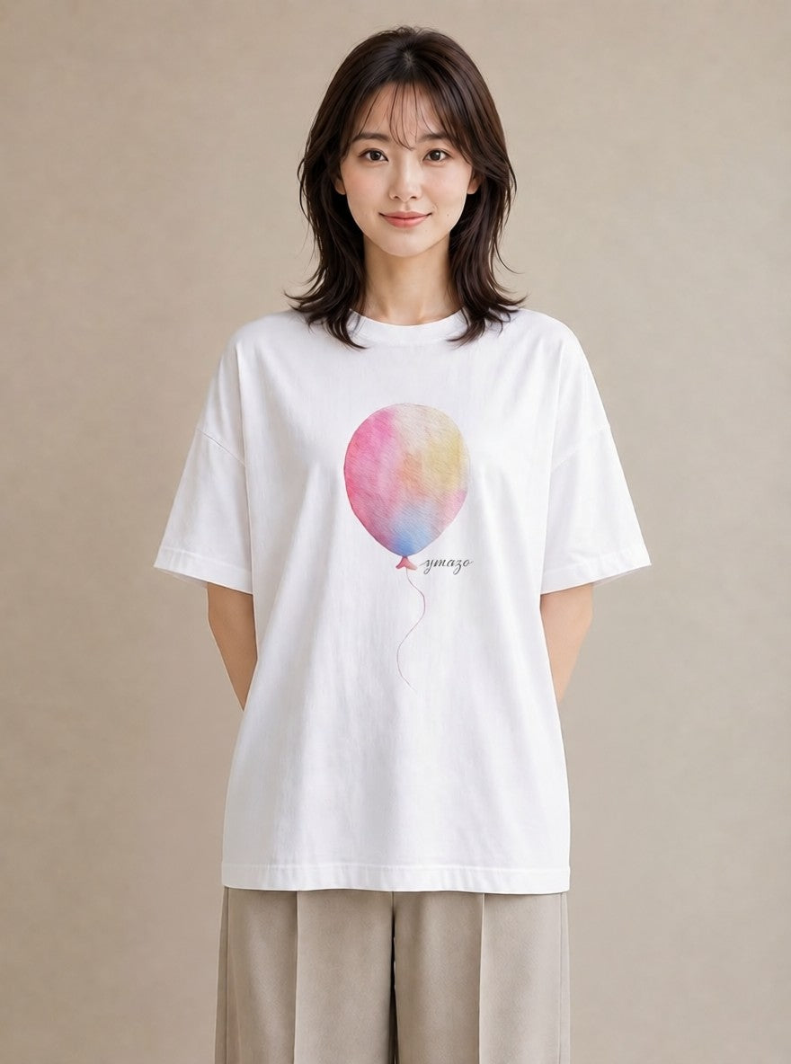 プリントTシャツ レディース わたあめ 食べ物 フード イラスト シンプル カフェ服 クリスマス 白T YMAZO