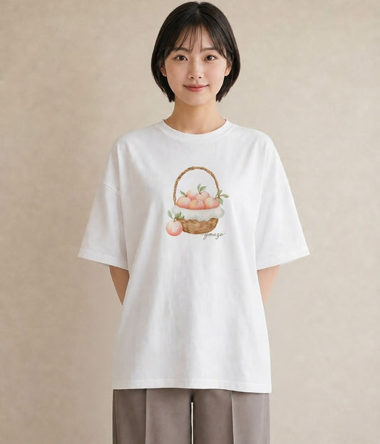 半袖Tシャツ レディース マカロン 食べ物 フード イラスト こなれ感 普段着 週末コーデ 白T YMAZO