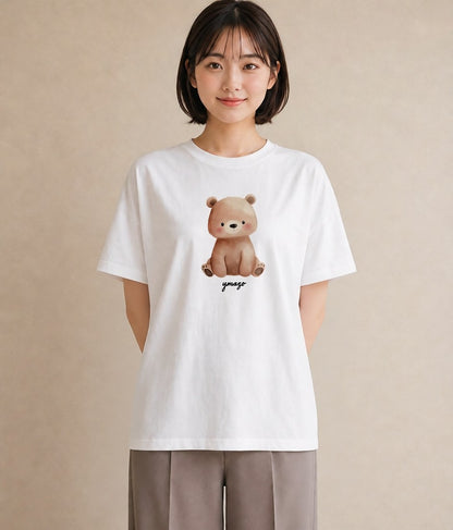 Tシャツ レディース コアラ 動物 アニマル イラスト ラフカジュアル 綿100 デート 白T YMAZO