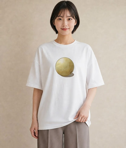 半袖Tシャツ レディース おにぎり 食べ物 フード イラスト 水彩風 綿100 デート 白T YMAZO