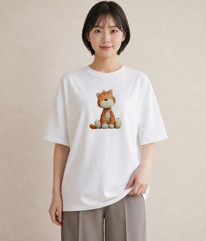デザインTシャツ レディース ベンガル 猫 ねこ イラスト カジュアル 友達ギフト 部屋着 白T YMAZO