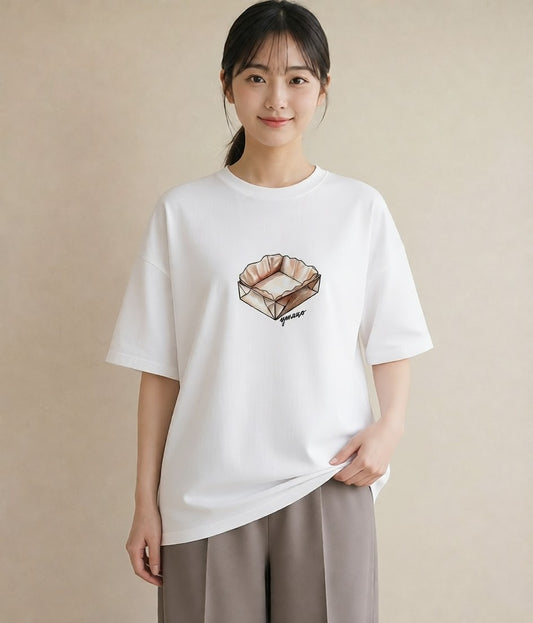 グラフィックTシャツ レディース チョコ 食べ物 フード イラスト シンプル 友達ギフト 部屋着 白T YMAZO
