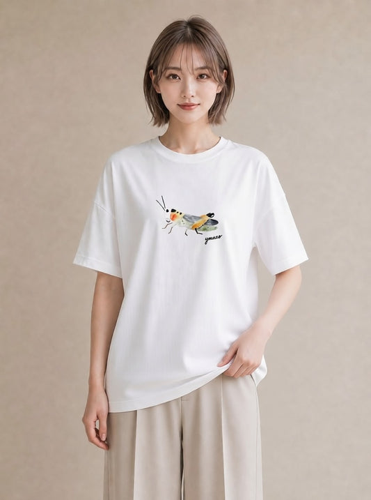 デザインTシャツ レディース アリ 昆虫 虫 イラスト モード 散歩 お出かけ 白T