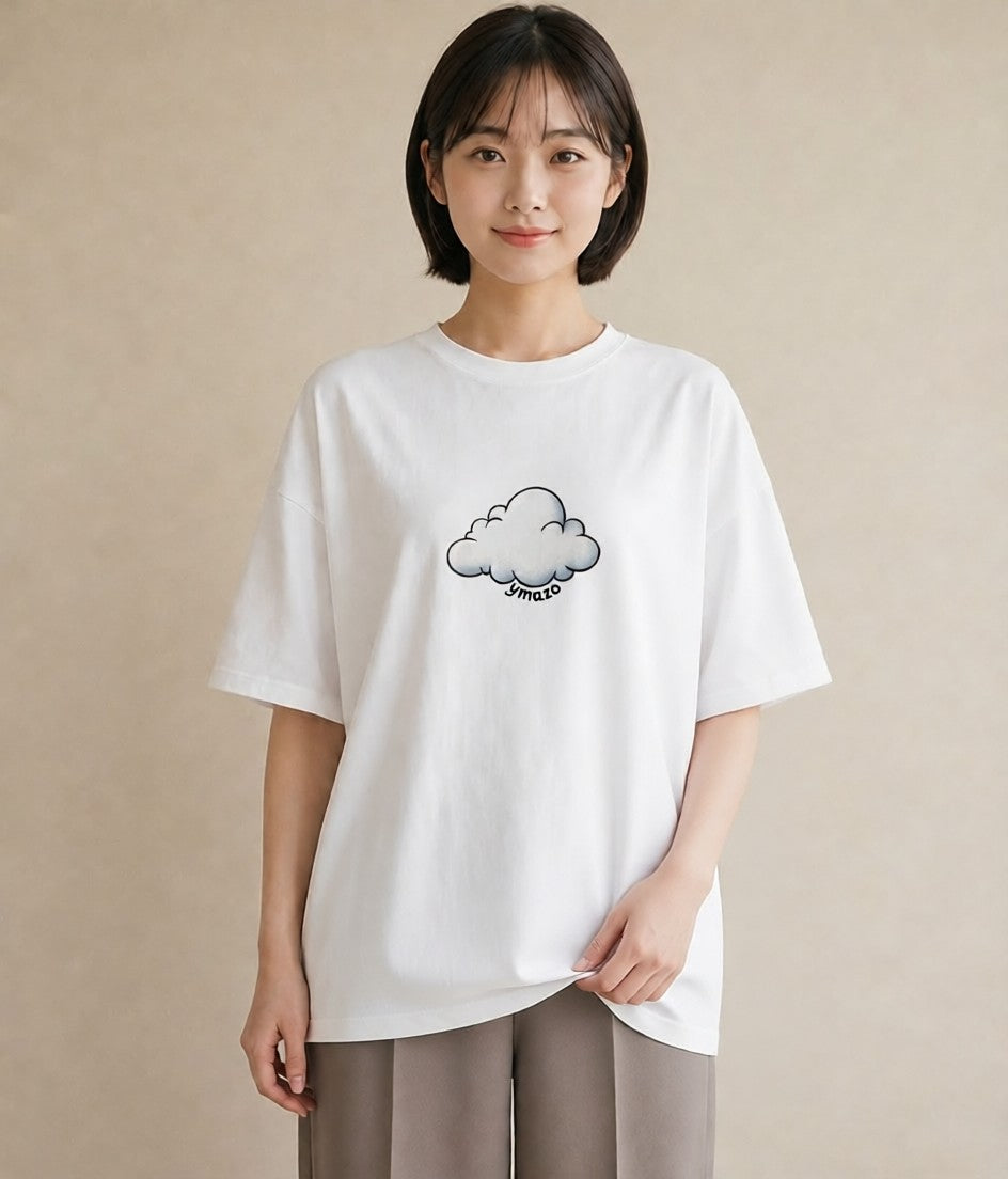 グラフィックTシャツ レディース 空 星空 宇宙 イラスト フェミニン 女子会 お揃い 白T YMAZO