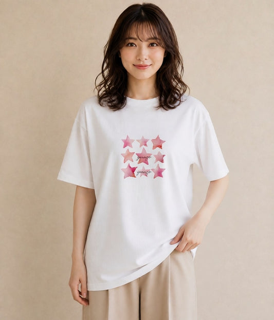 デザインTシャツ レディース 牡羊座 星空 宇宙 イラスト ゆるコーデ 親子 20代 白T YMAZO