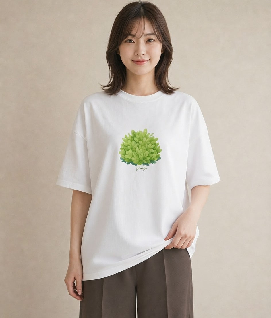 デザインTシャツ レディース つる 植物 ボタニカル イラスト 抜け感 姉妹 送別ギフト 白T YMAZO