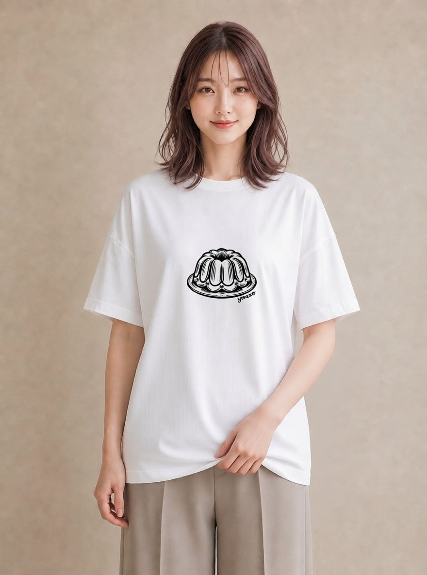 グラフィックTシャツ レディース スイーツ お菓子 デザート イラスト ミニマル ギフト 母の日 白T YMAZO