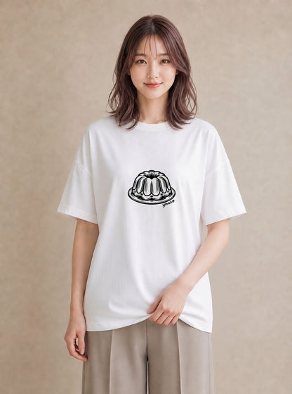 グラフィックTシャツ レディース スイーツ お菓子 デザート イラスト ミニマル ギフト 母の日 白T YMAZO