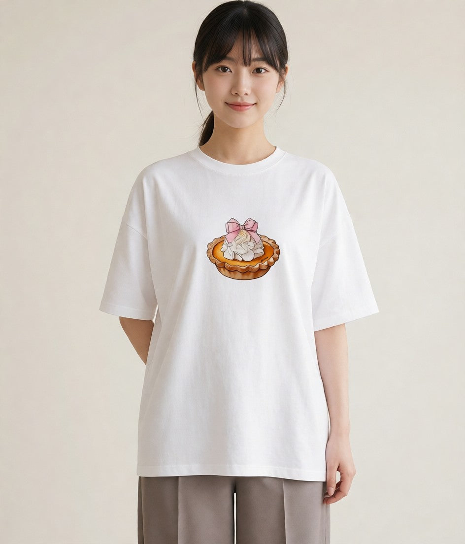 Tシャツ レディース マフィン 食べ物 フード イラスト ボタニカル クリスマス 旅行 白T YMAZO
