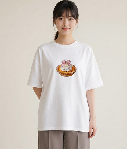 Tシャツ レディース マフィン 食べ物 フード イラスト ボタニカル クリスマス 旅行 白T YMAZO