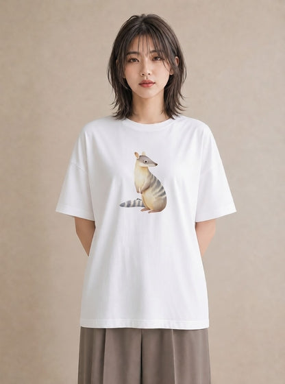 Tシャツ レディース デグー ペット 動物 イラスト ポップ ビーチ デイリーウェア 白T YMAZO