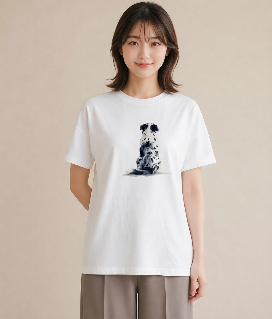 プリントTシャツ レディース 子犬 犬 いぬ イラスト 普段使い 母の日 ビーチ 白T YMAZO