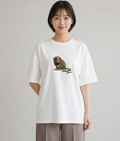 Tシャツ レディース ロボロフスキー ペット 動物 イラスト ヴィンテージ風 通勤 在宅 白T YMAZO