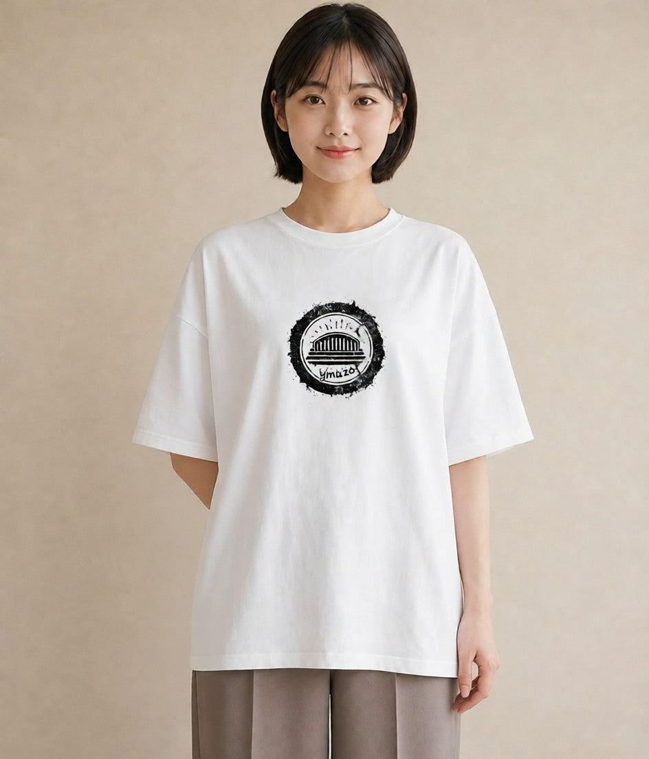 半袖Tシャツ レディース 旅 トラベル スタンプ イラスト 抜け感 おしゃれギフト 社会人 白T YMAZO