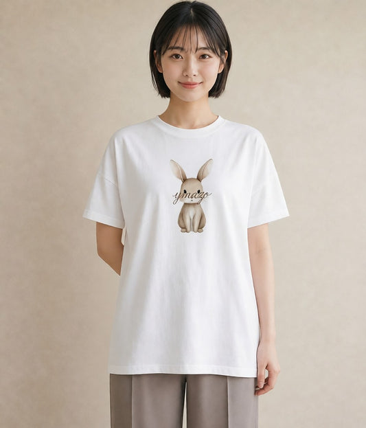 プリントTシャツ レディース ネザーランドドワーフ ペット 動物 イラスト モード ギフト 母の日 白T YMAZO
