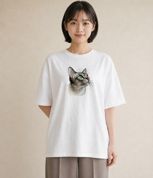 Tシャツ レディース ラグドール 猫 ねこ イラスト ゆるコーデ ビーチ デイリーウェア 白T YMAZO