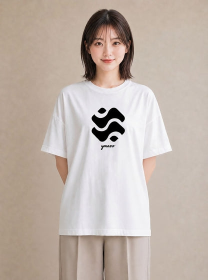 Tシャツ レディース 紙の船 水辺 ナチュラル アンティーク イラスト 休日コーデ 旅行 母娘コーデ 白T YMAZO