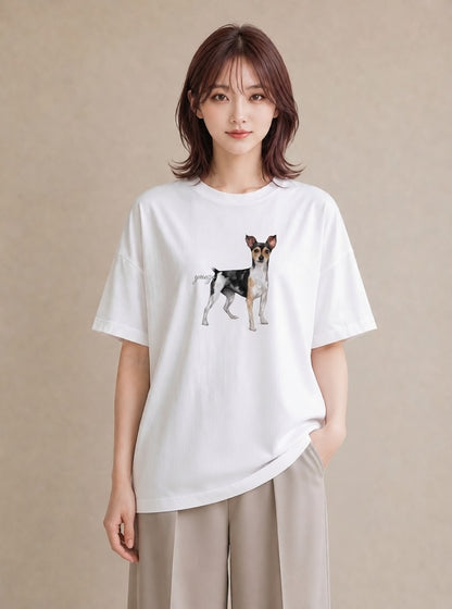 Tシャツ レディース 老犬 犬 いぬ イラスト 淡色 ルームウェア ギフト 白T YMAZO