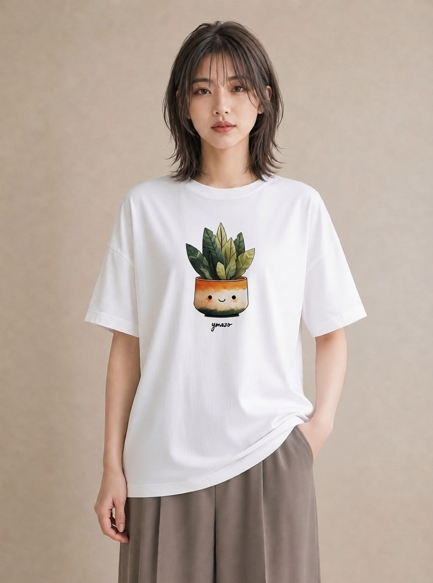 プリントTシャツ レディース チンアナゴ 海の生き物 海 イラスト お洒落 ギフト 母の日 白T YMAZO