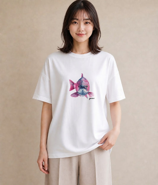 グラフィックTシャツ レディース 熱帯魚 海の生き物 海 イラスト 普段使い クリスマス 旅行 白T YMAZO