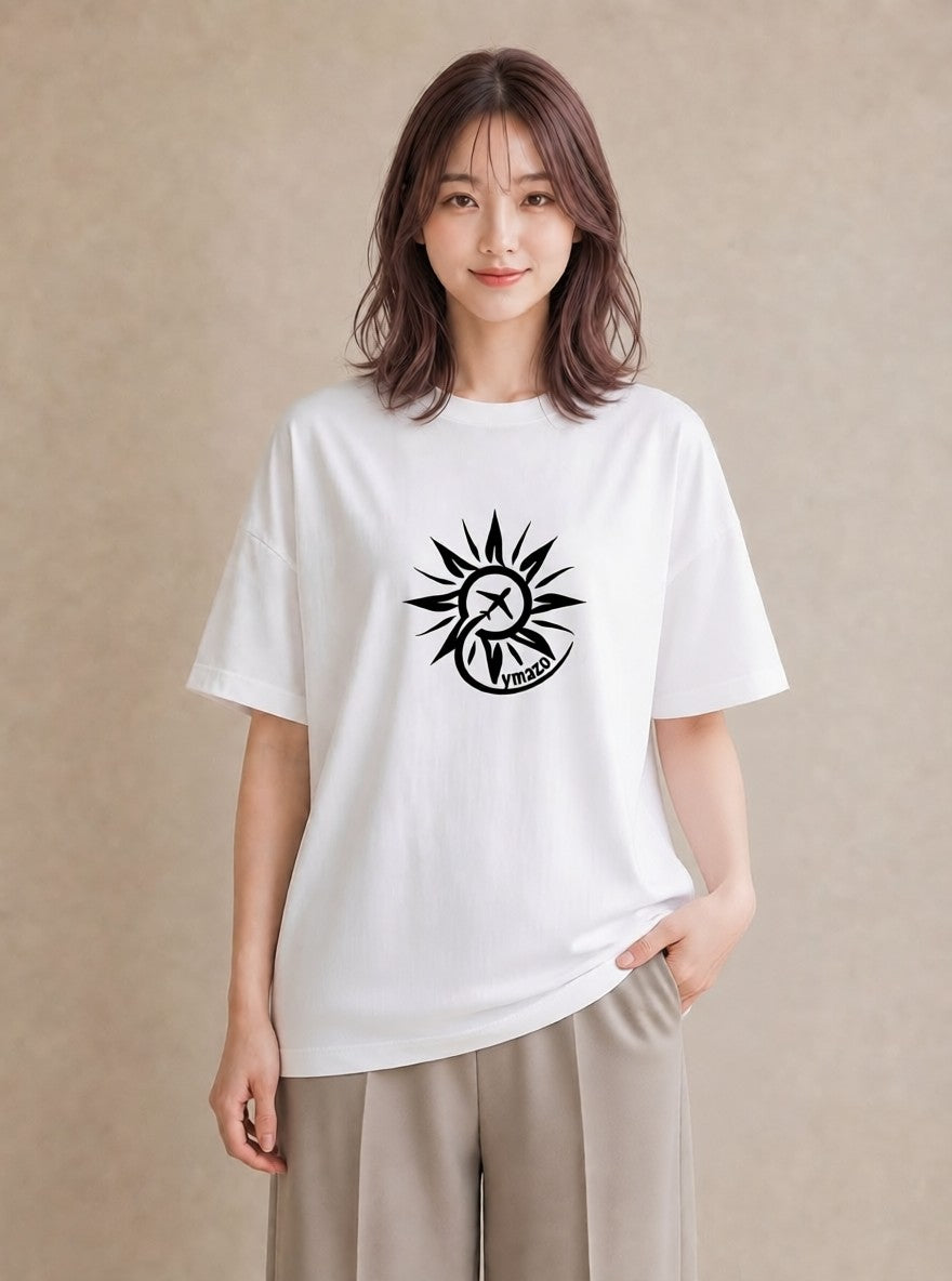 デザインTシャツ レディース 旅 トラベル スタンプ イラスト カフェコーデ 春コーデ 姉妹 白T YMAZO