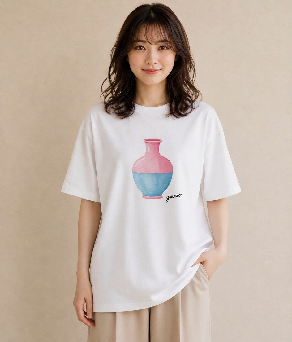 Tシャツ レディース ミルク 食べ物 フード イラスト きれいめ 母の日 ビーチ 白T YMAZO