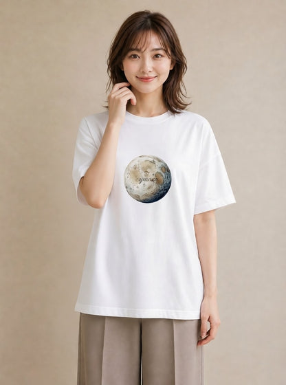 グラフィックTシャツ レディース 双子座 星空 宇宙 イラスト レトロ クリスマス 旅行 白T YMAZO