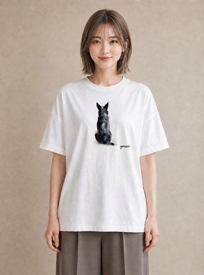デザインTシャツ レディース スフィンクス 猫 ねこ イラスト アート風 カフェ巡り 女子会 白T YMAZO