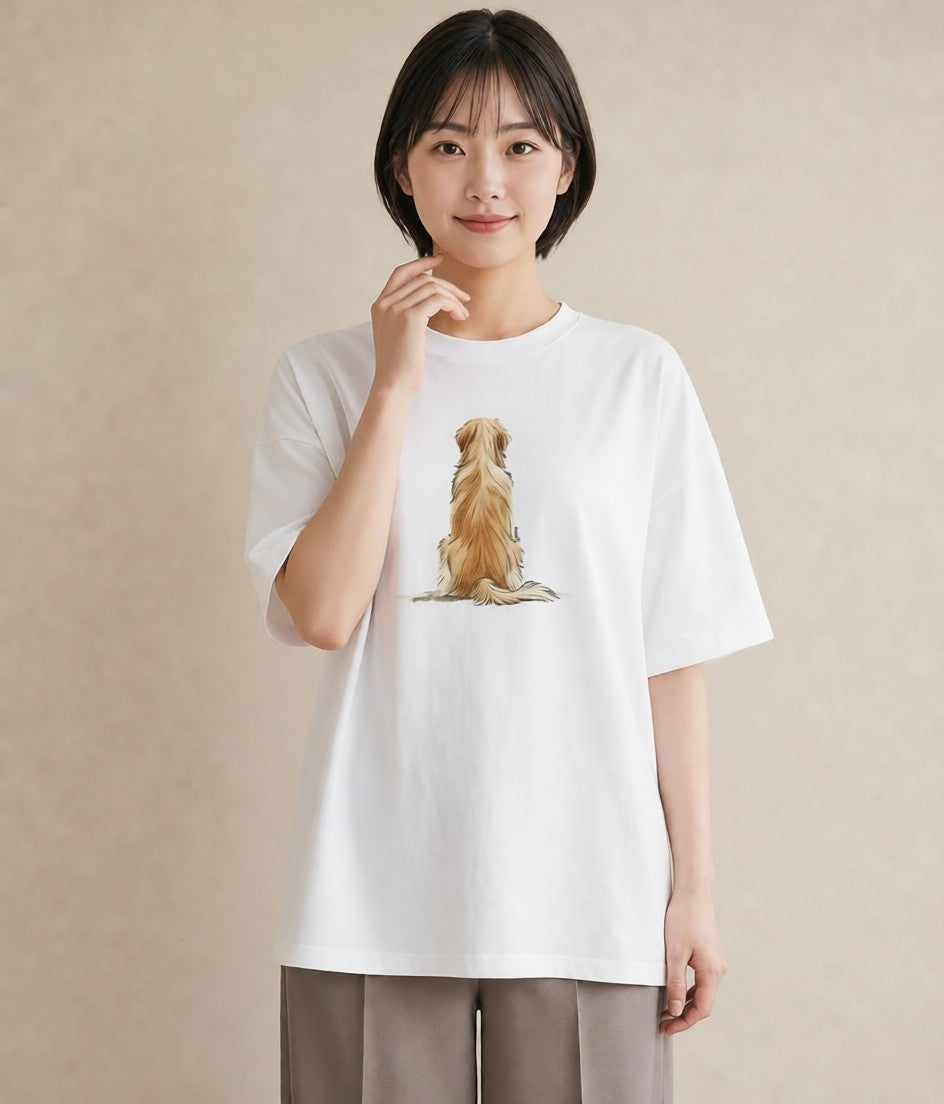Tシャツ レディース 保護犬 犬 いぬ イラスト ゆるコーデ 週末コーデ 敬老の日 白T YMAZO