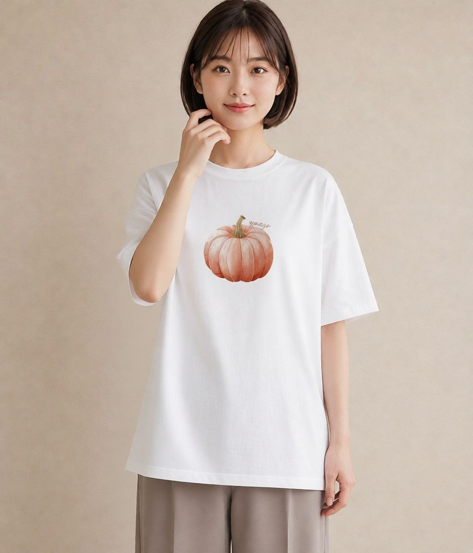 Tシャツ レディース メロン 食べ物 フード イラスト ラフ 秋コーデ おしゃれギフト 白T YMAZO