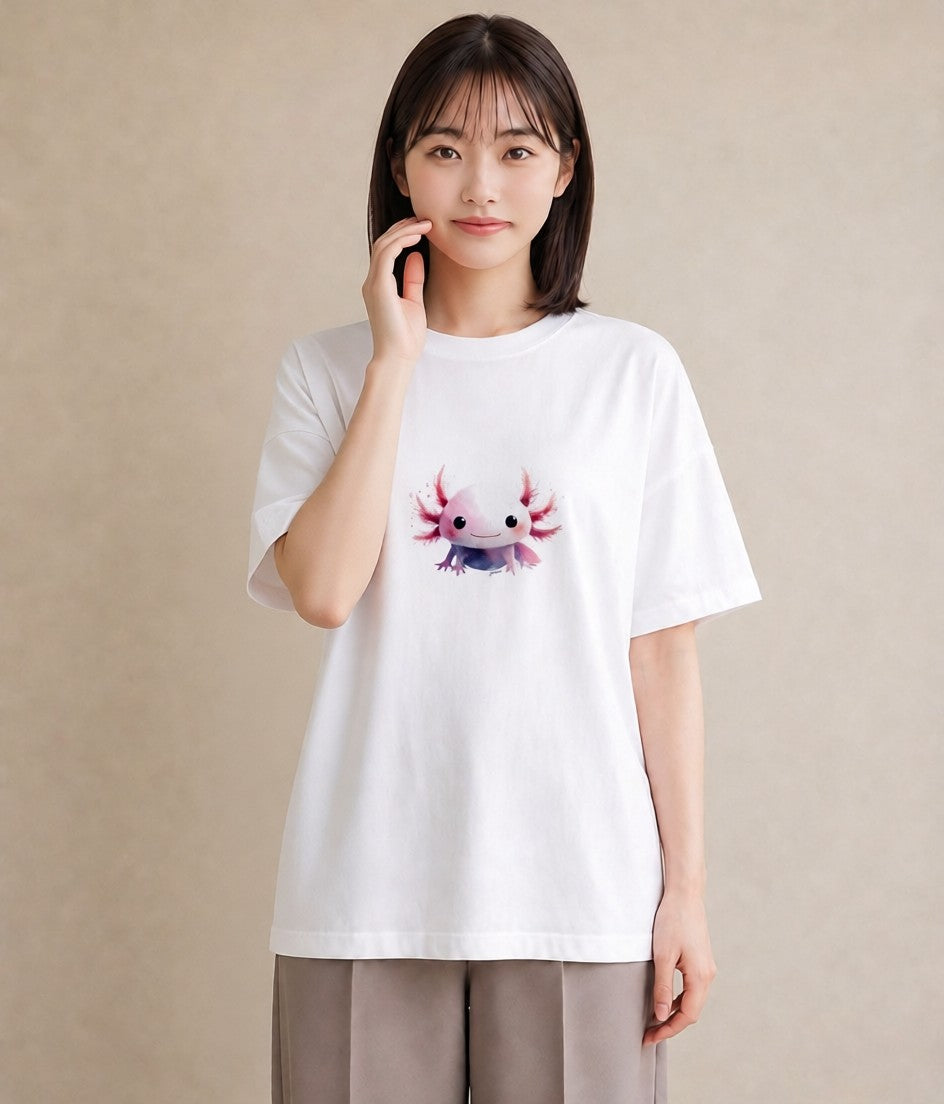 プリントTシャツ レディース チンアナゴ 海の生き物 海 イラスト アート風 レイヤード 友達ギフト 白T YMAZO