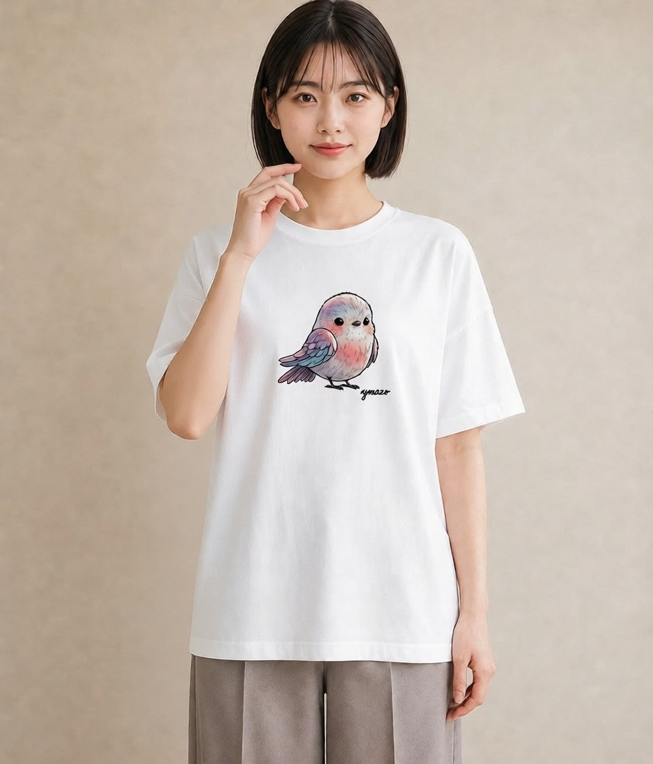 プリントTシャツ レディース マメルリハ ペット 動物 イラスト レトロ 誕生日プレゼント 綿100 白T YMAZO