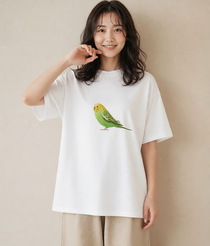 プリントTシャツ レディース マメルリハ ペット 動物 イラスト ボタニカル 敬老の日 ホワイトデー 白T YMAZO