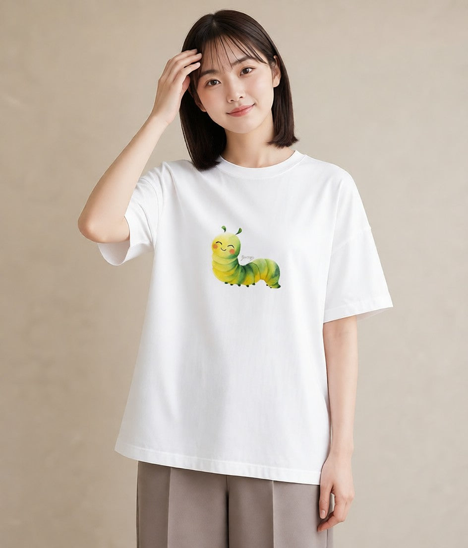 Tシャツ レディース ホタル 昆虫 虫 イラスト 休日コーデ ギフト 母の日 白T YMAZO