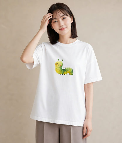 Tシャツ レディース ホタル 昆虫 虫 イラスト 休日コーデ ギフト 母の日 白T YMAZO