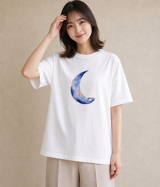 グラフィックTシャツ レディース 双子座 星空 宇宙 イラスト ニュアンス カフェ服 クリスマス 白T YMAZO