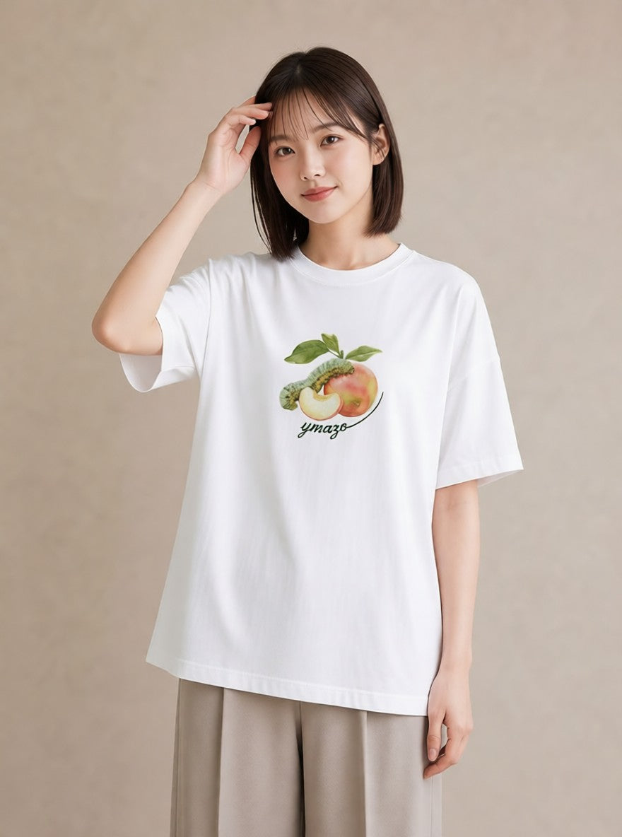 半袖Tシャツ レディース チンアナゴ 海の生き物 海 イラスト モード 在宅 公園 白T YMAZO