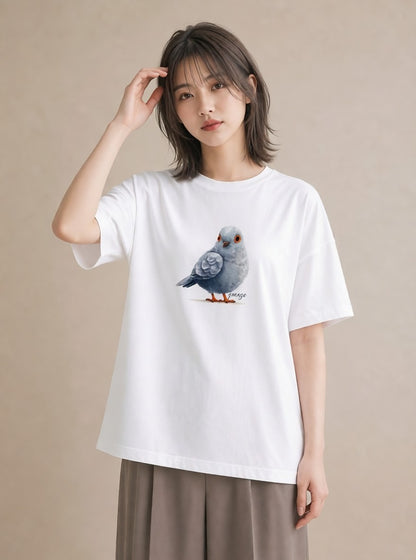 半袖Tシャツ レディース オカメインコ ペット 動物 イラスト 韓国風 姉妹 送別ギフト 白T YMAZO