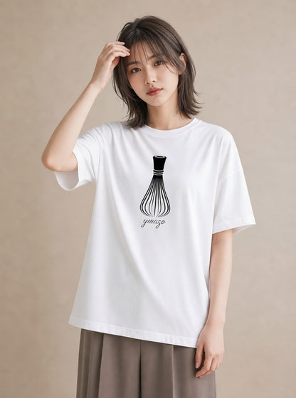 デザインTシャツ レディース 扇子 そよ風 ナチュラル アンティーク イラスト 部屋着 女性向けギフト 白T YMAZO