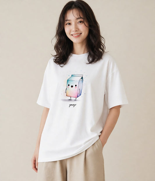 プリントTシャツ レディース クリームソーダ 食べ物 フード イラスト 抜け感 20代 カジュアルコーデ 白T YMAZO