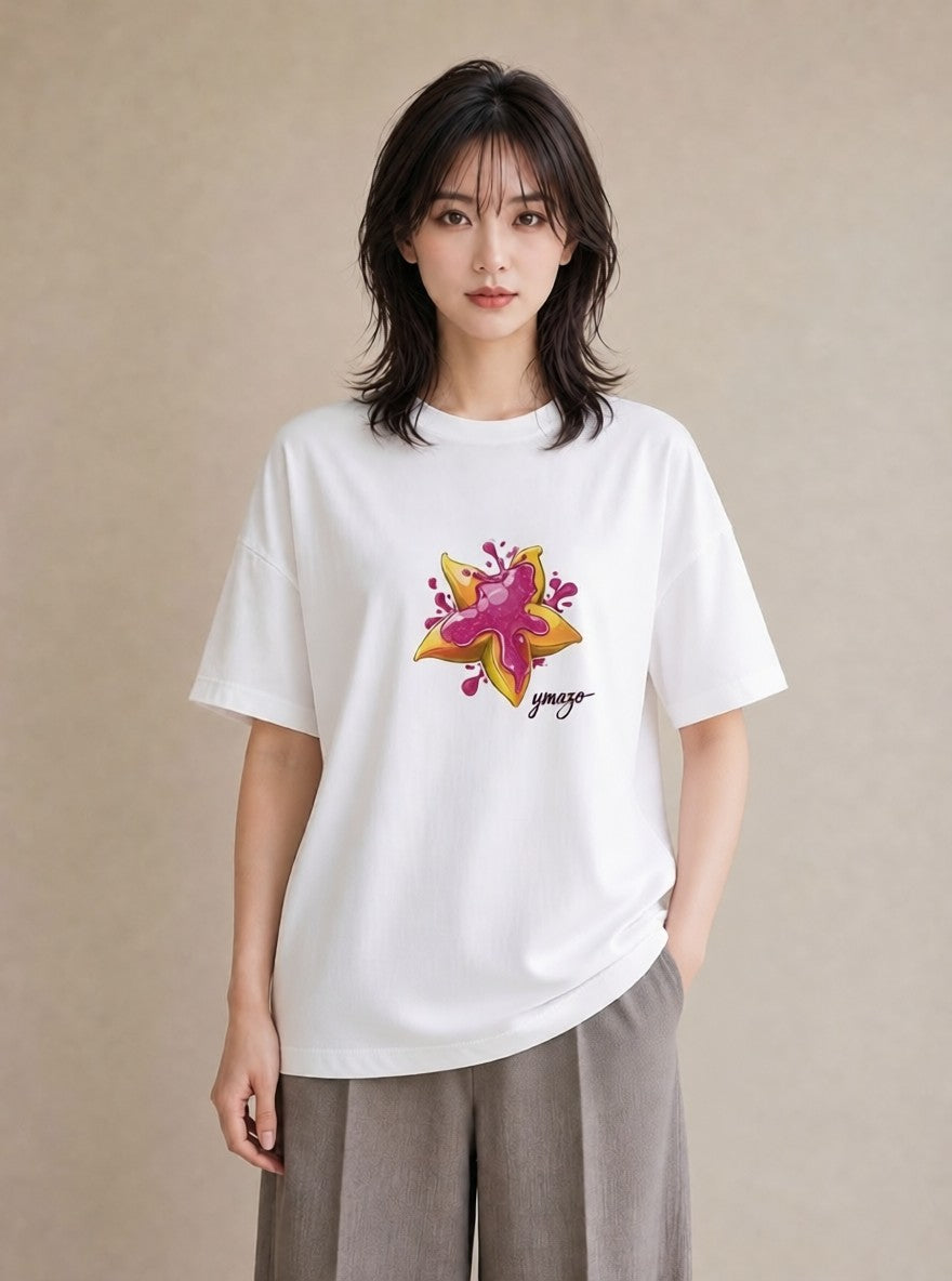 グラフィックTシャツ レディース アボカド 食べ物 フード イラスト 線画 母の日 ビーチ 白T YMAZO