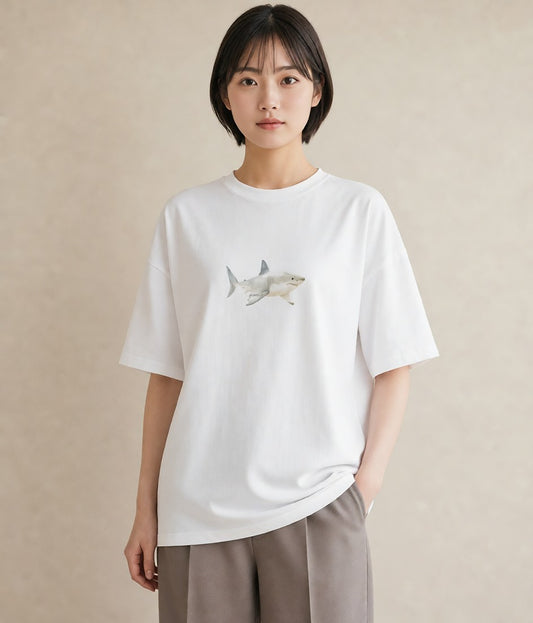 プリントTシャツ レディース マンボウ 海の生き物 海 イラスト ラフカジュアル カフェ巡り 女子会 白T YMAZO