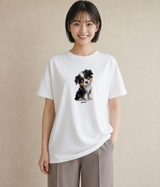 グラフィックTシャツ レディース わんこ 犬 いぬ イラスト 北欧風 旅行 母娘コーデ 白T