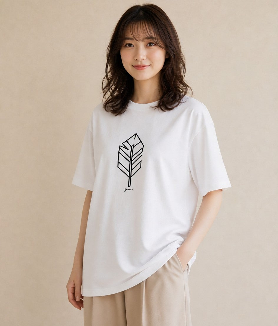 Tシャツ レディース 幾何学 ミニマル ジオメトリック イラスト カジュアル 買い物 夏コーデ 白T YMAZO