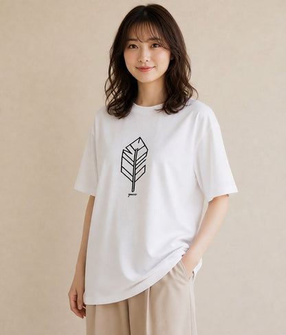 Tシャツ レディース 幾何学 ミニマル ジオメトリック イラスト カジュアル 買い物 夏コーデ 白T YMAZO