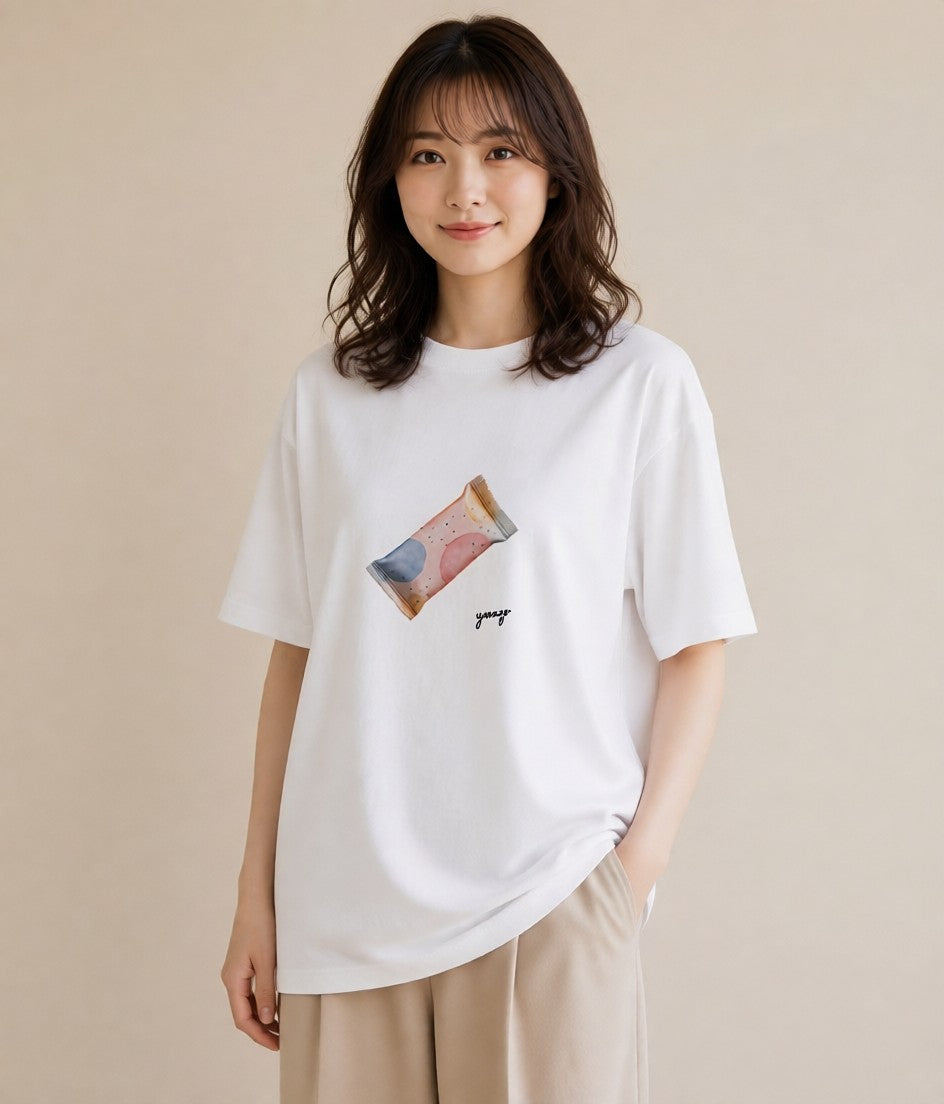デザインTシャツ レディース パフェ 食べ物 フード イラスト カジュアル おしゃれギフト 社会人 白T YMAZO