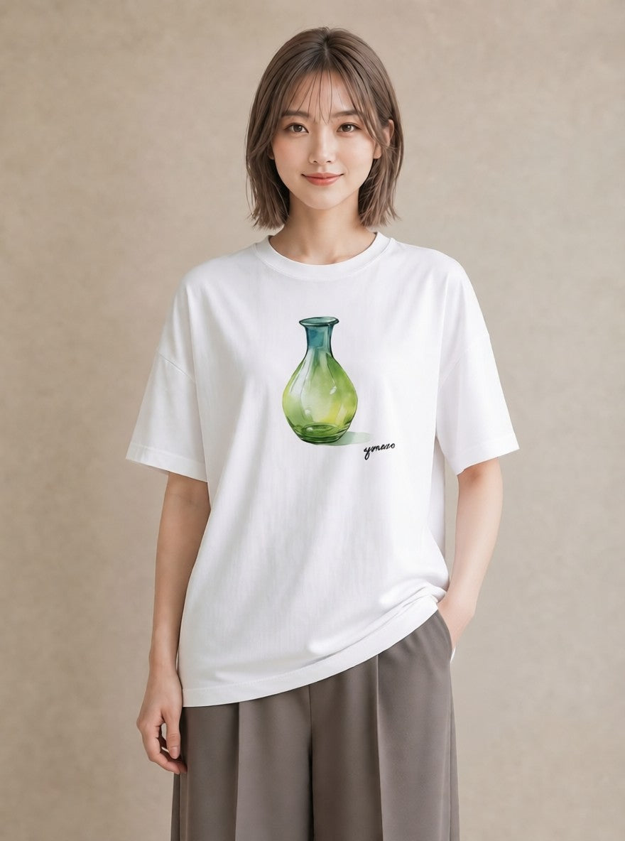 Tシャツ レディース 抹茶 食べ物 フード イラスト お洒落 レイヤード 友達ギフト 白T YMAZO