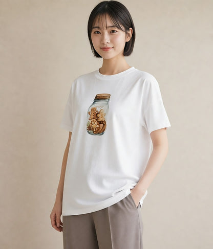 デザインTシャツ レディース ミルク 食べ物 フード イラスト 手描き風 敬老の日 ホワイトデー 白T YMAZO