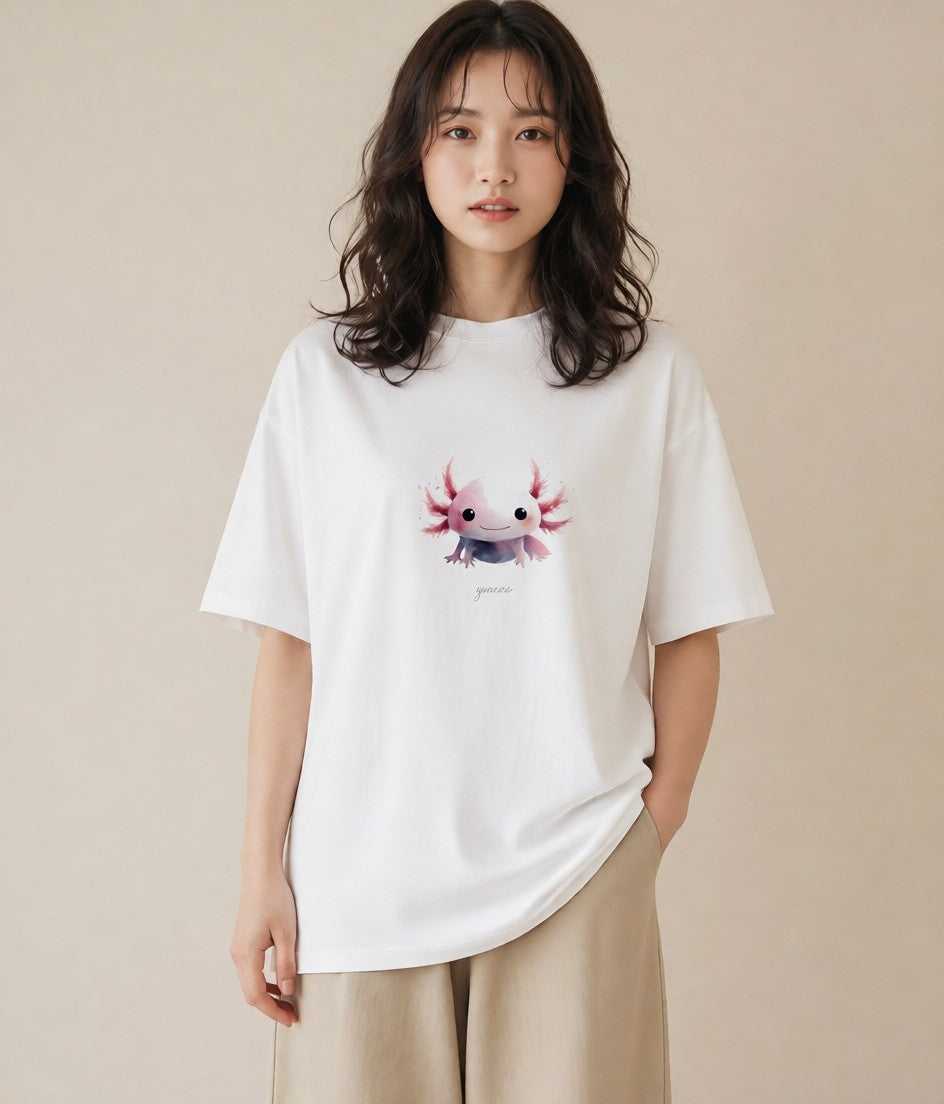 Tシャツ レディース ベタ ペット 動物 イラスト ポップ 母の日 ビーチ 白T YMAZO